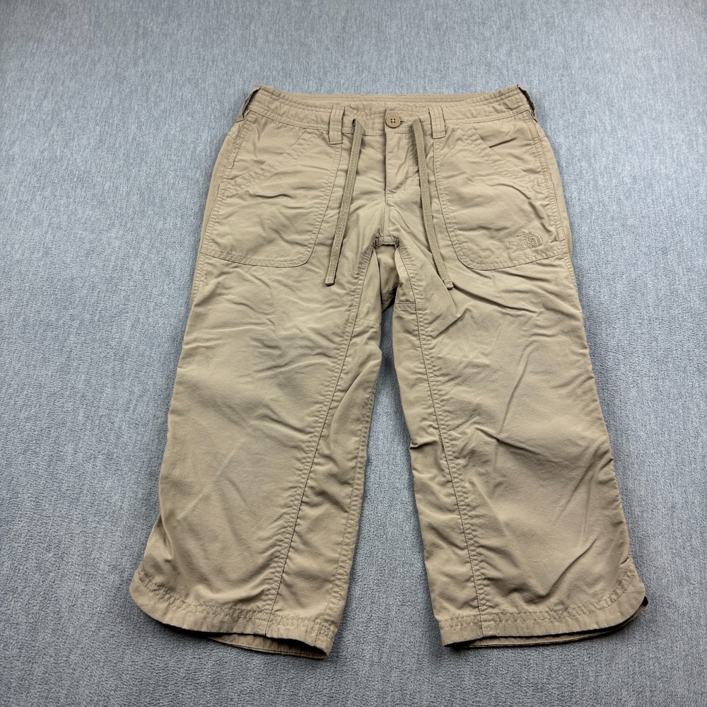The North Face Pants Womens 2 Brown Capri Cropped 19" Hiking Travel Pocket Nylon